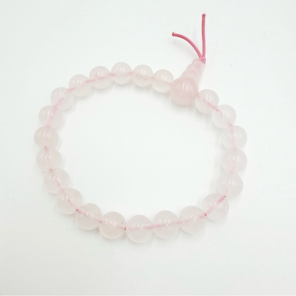 Pink Rose Quartz Gemstone Bracelet - Picture 3 of 4